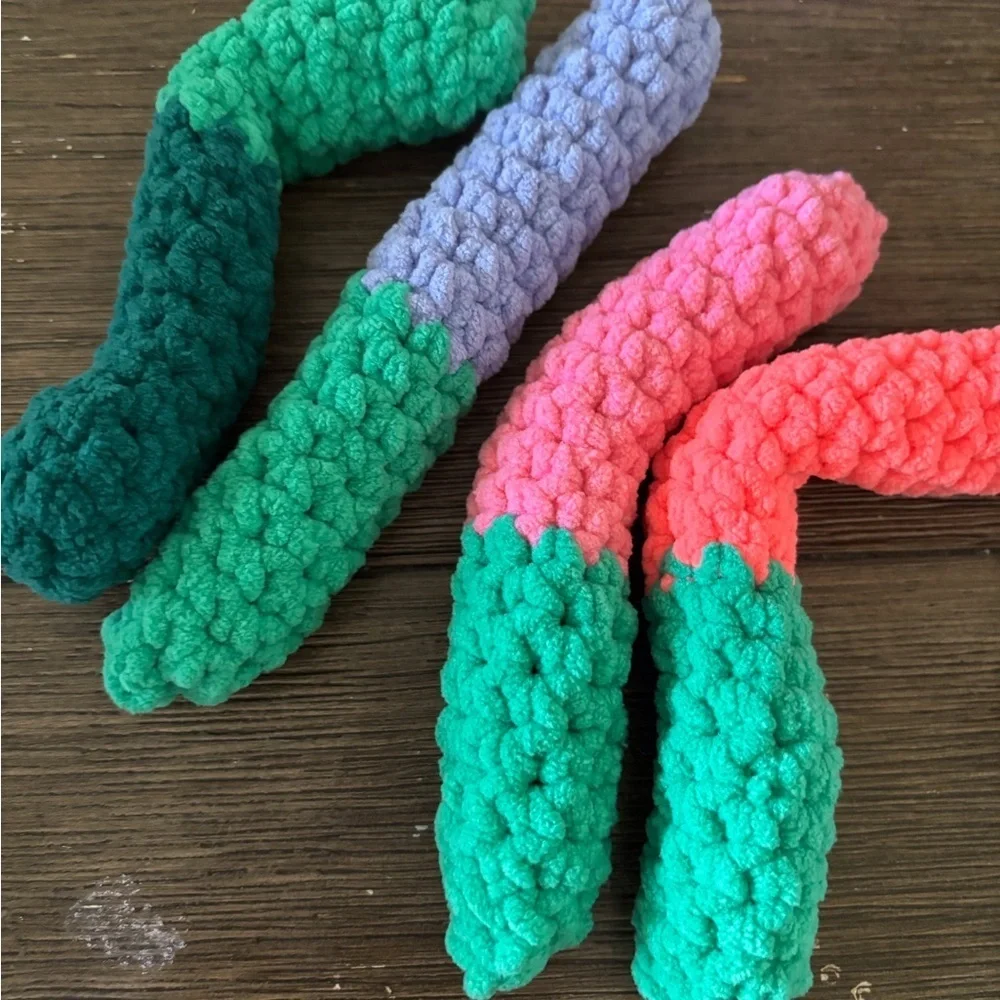 Handmade Crochet gummy worms bendable toy